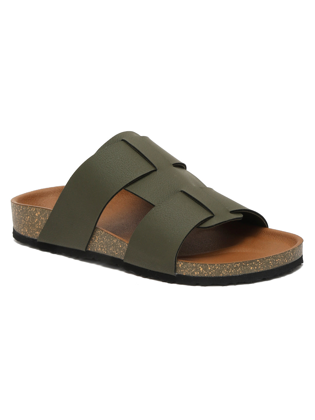 Kosher olive color casual slipper