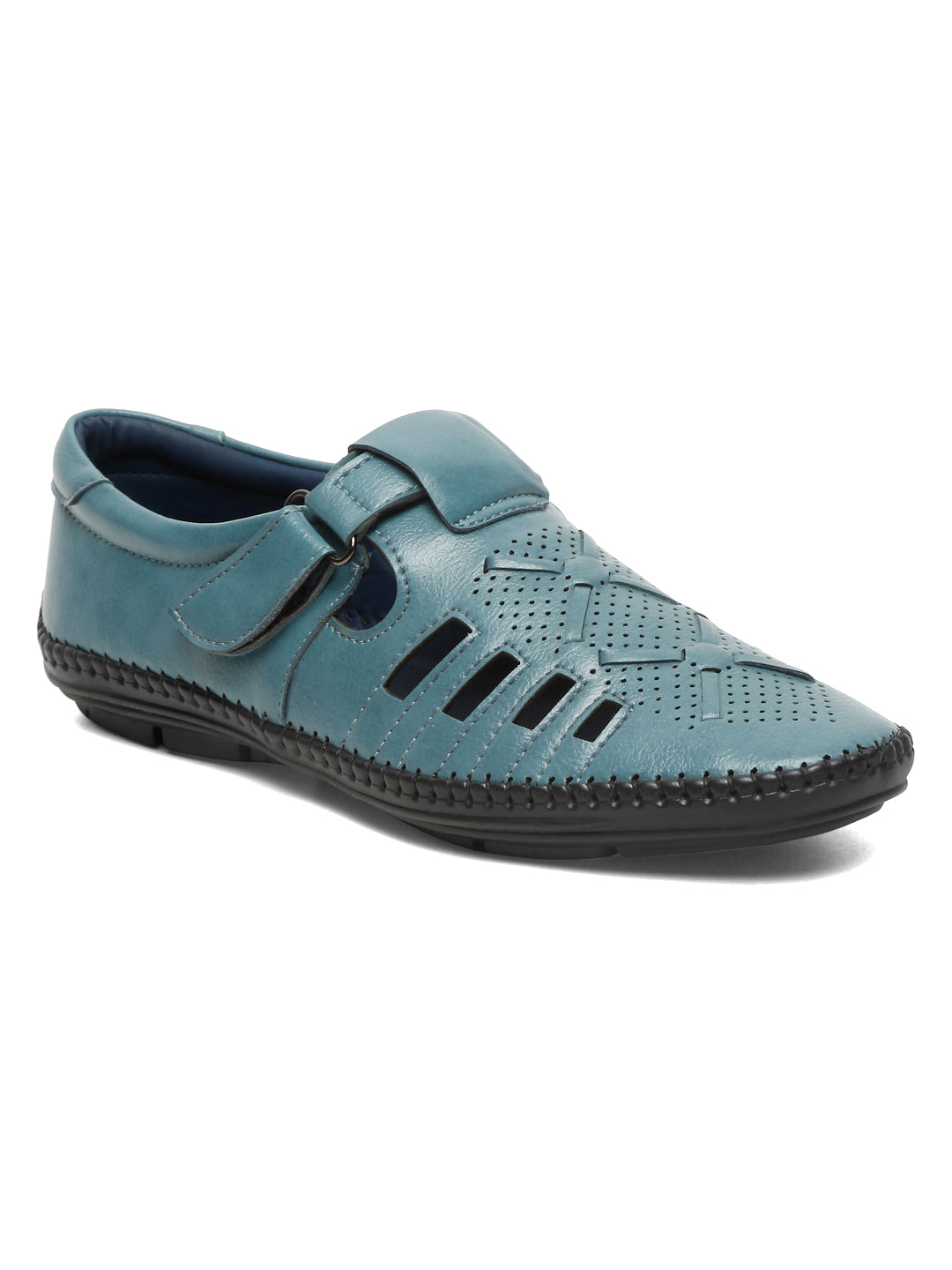 Kosher Blue Roman Faux Leather Men's Casual Sandal