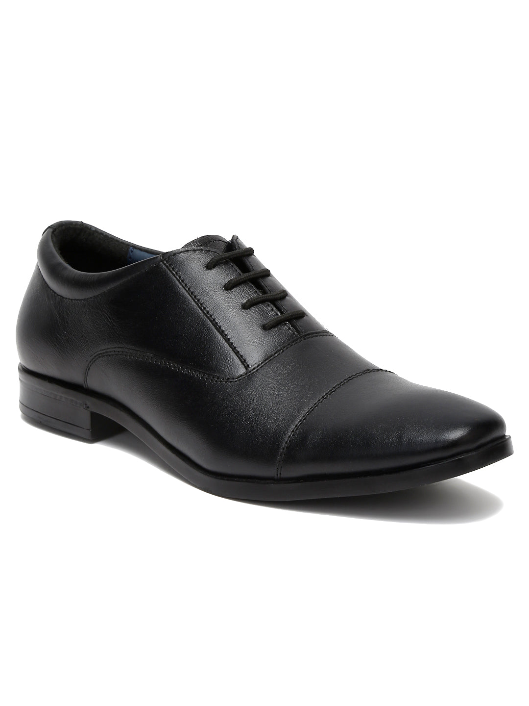 Kosher Black Genuine Leather Lace-up Formal Shoes