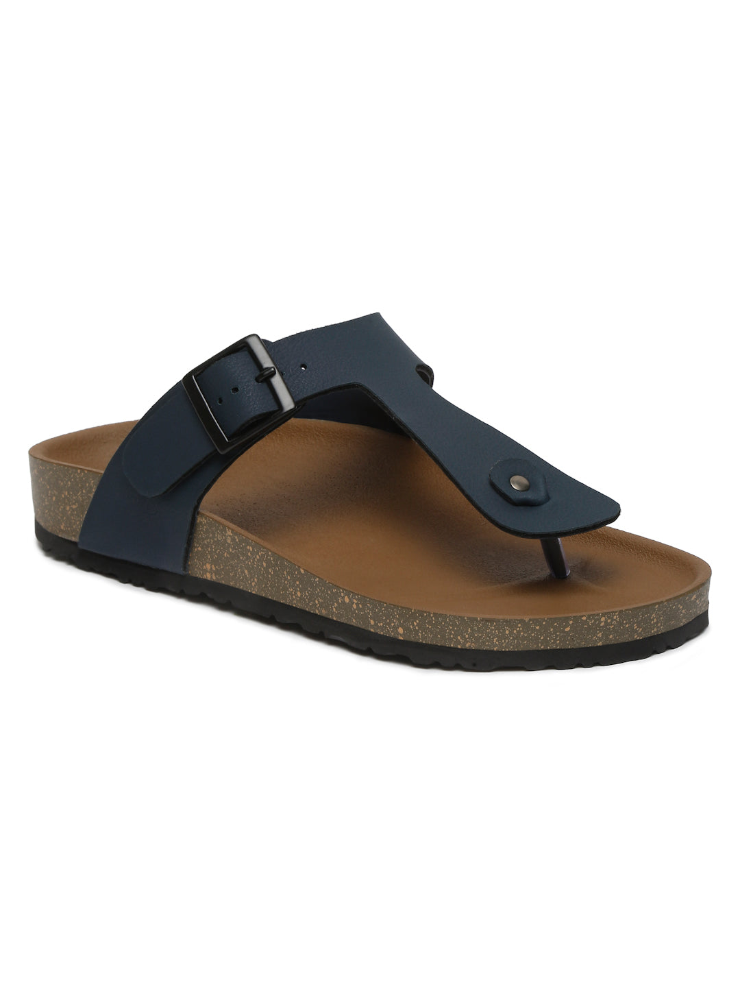 Kosher Navy Color Men's Casual Sandal, Slipper