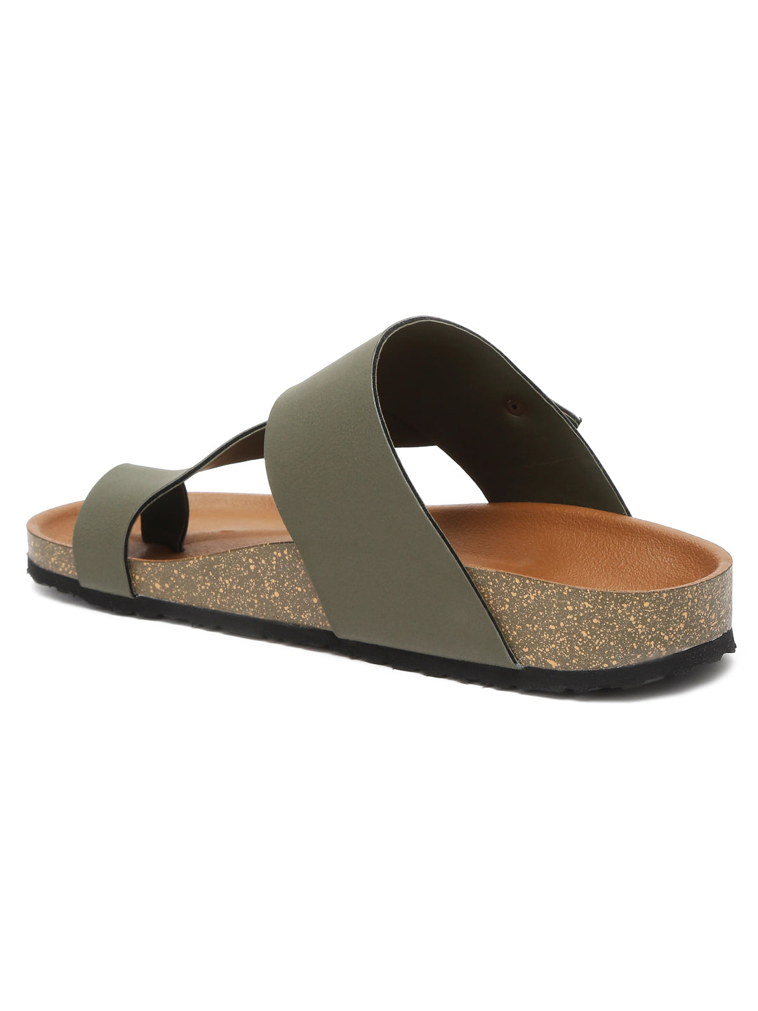 Kosher Olive Color Men's Casual Sandal, Slipper