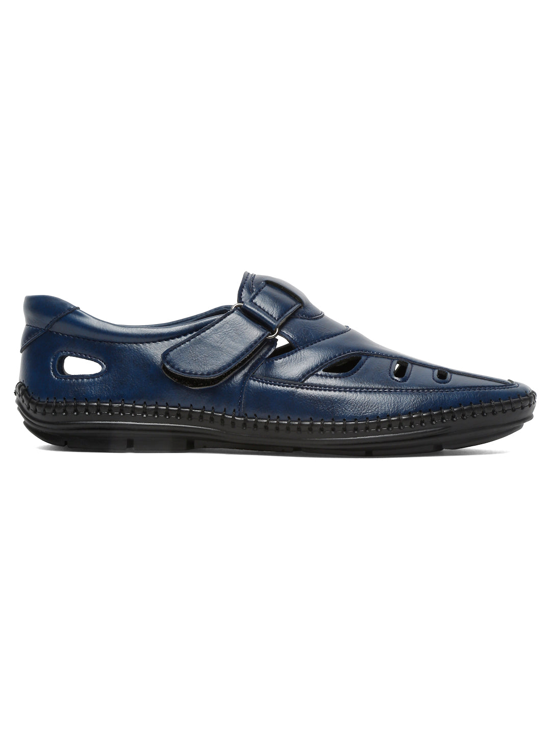 Kosher Navy Roman Faux Leather Men's Casual Sandal