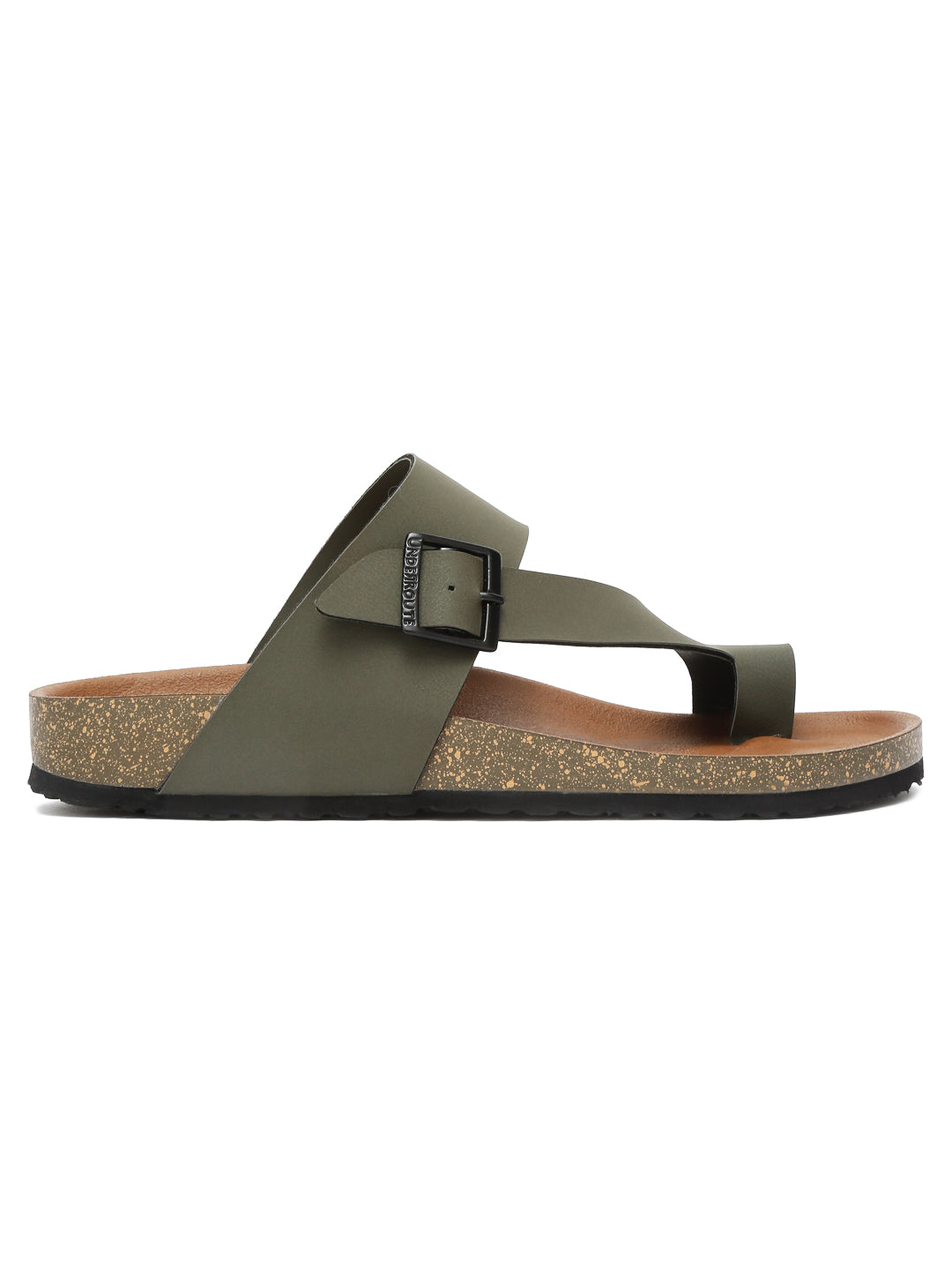 Kosher Olive Color Men's Casual Sandal, Slipper
