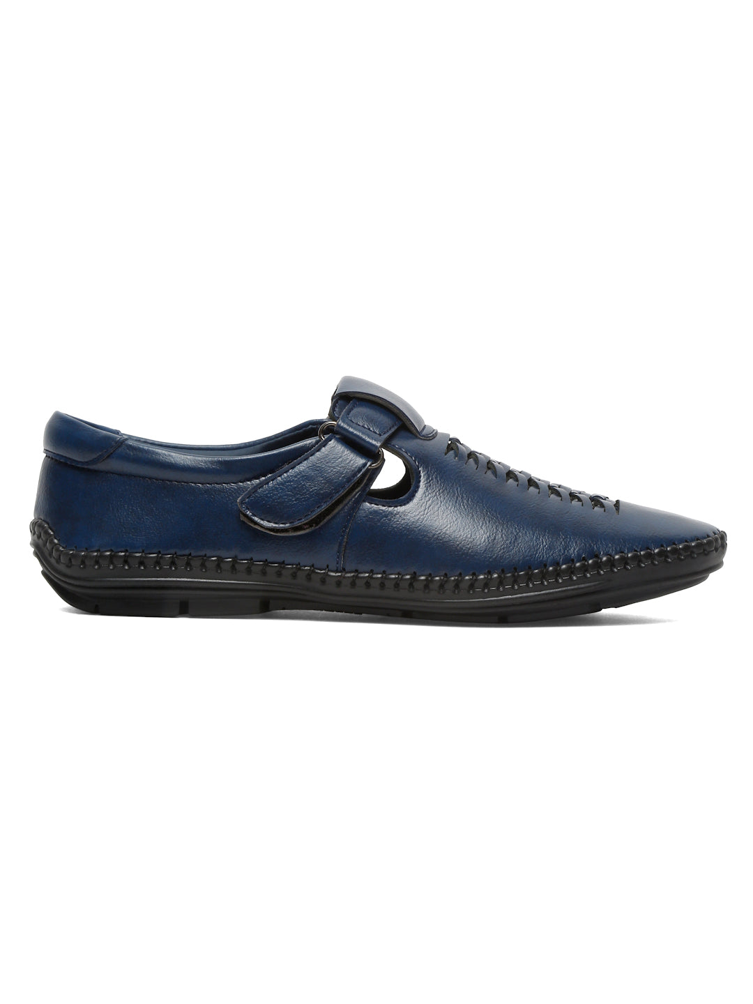 Kosher Navy Roman Faux Leather Men's Casual Sandal