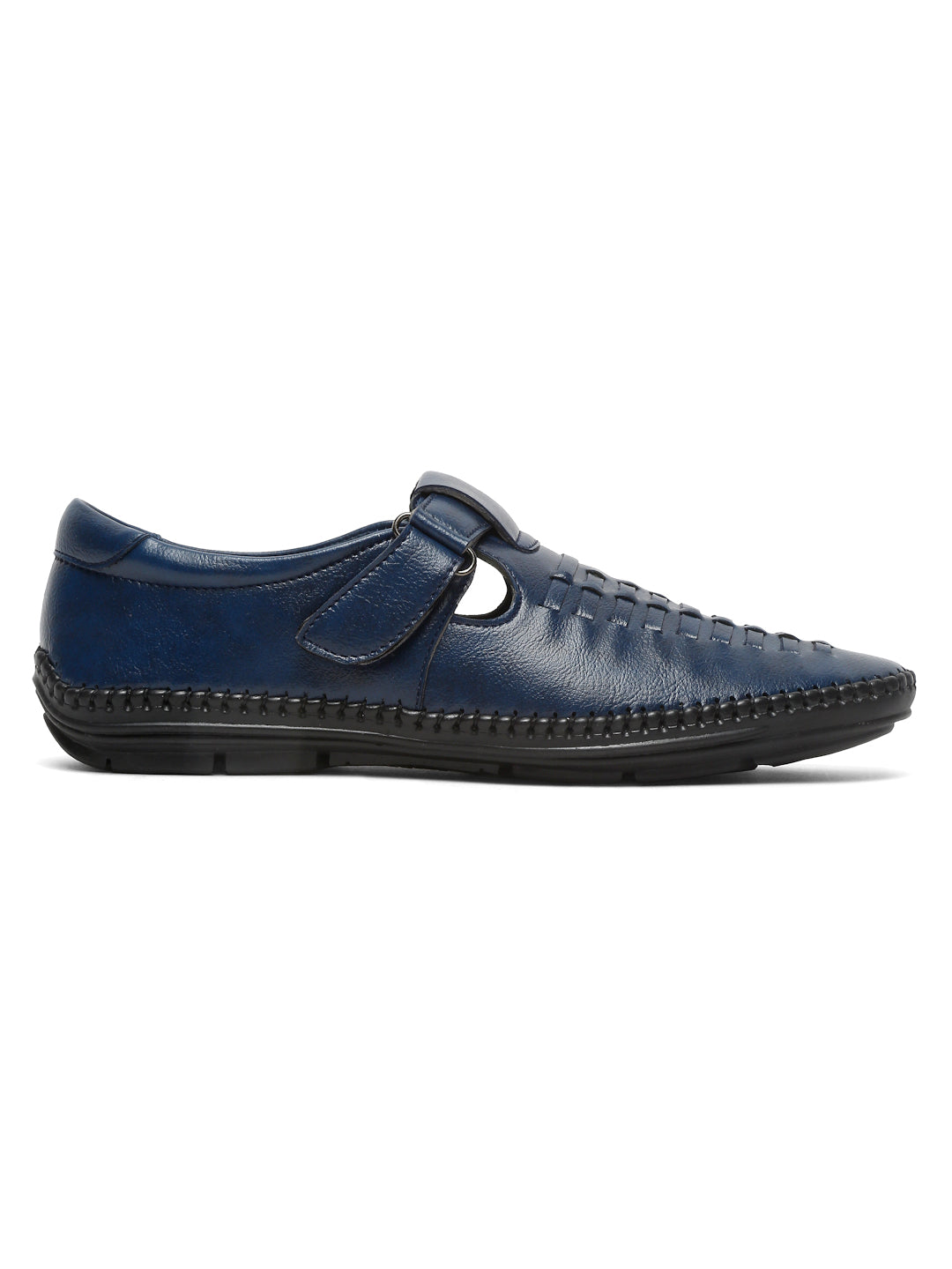 Kosher Navy Roman Faux Leather Men's Casual Sandal