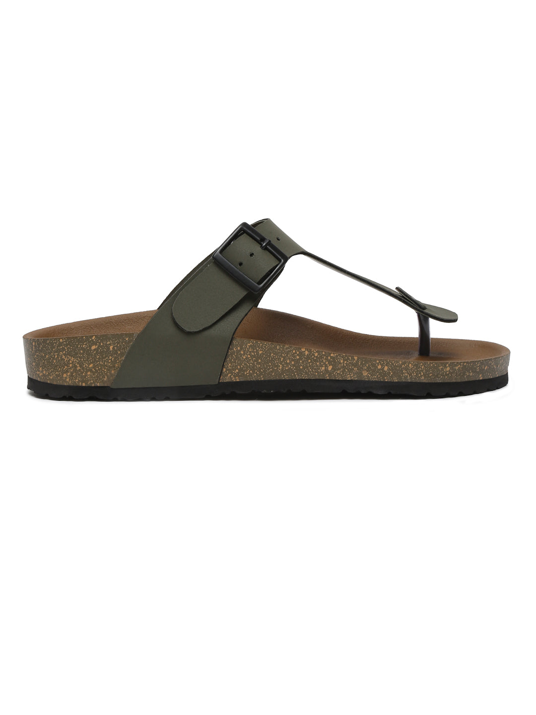 Kosher Olive Color Men's Casual Sandal, Slipper