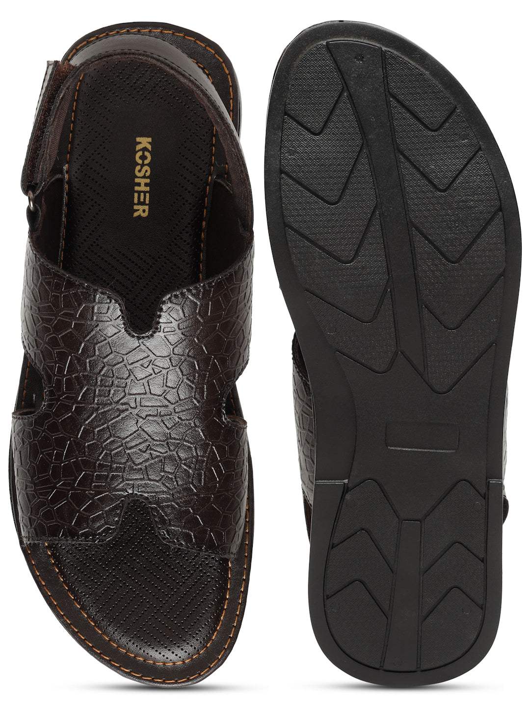 Kosher Brown Men's formal sandal