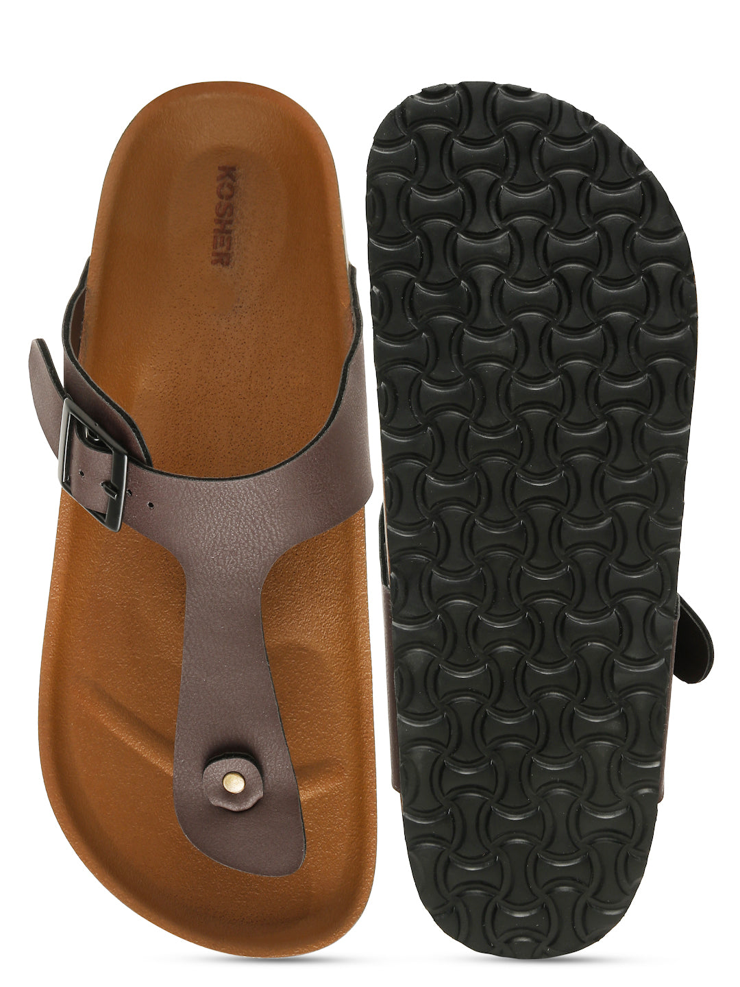 Kosher Brown Color Causal Sandal For Men, Slipper