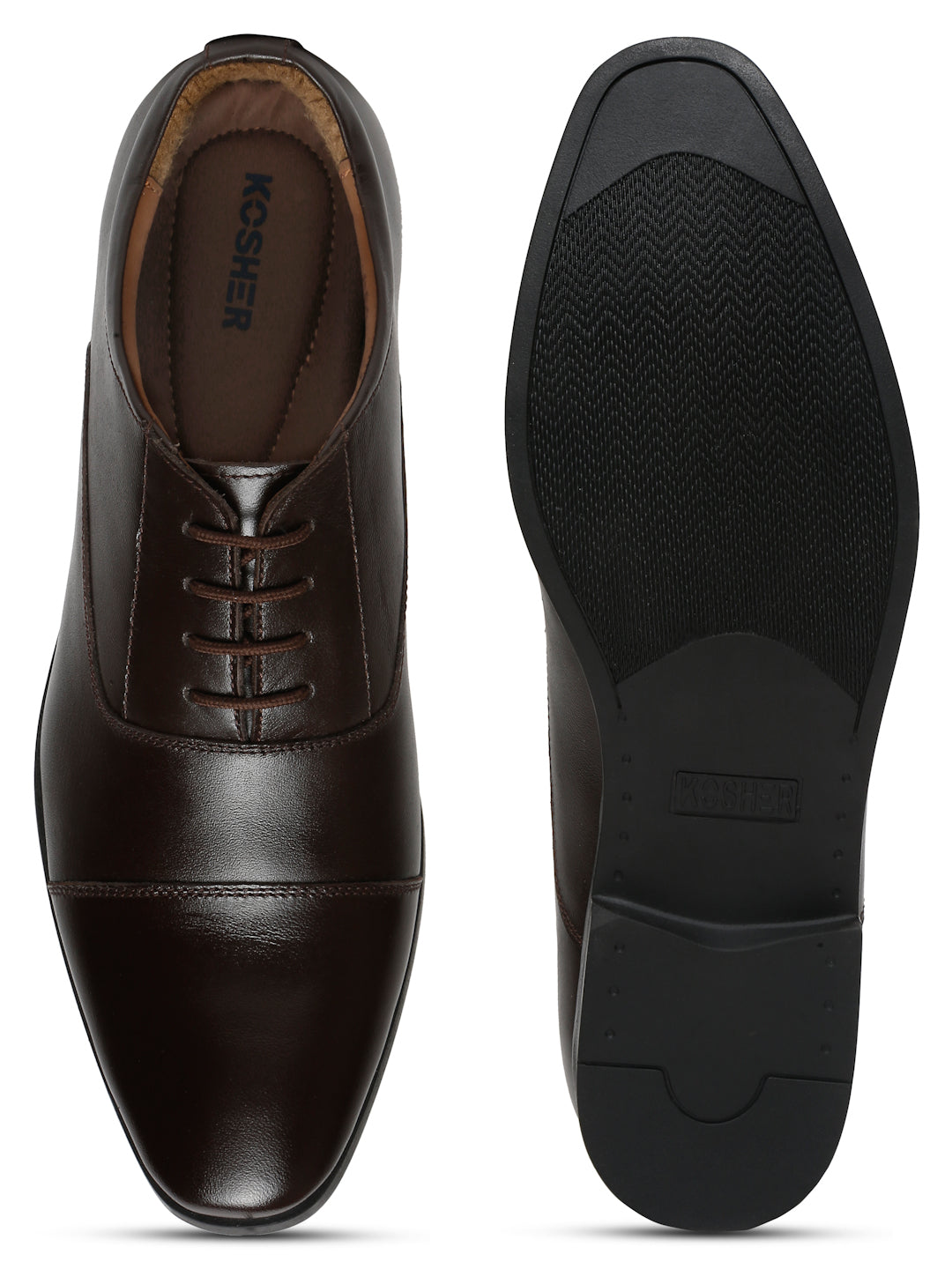 Kosher Brown Colour Lace-up Formal Shoes