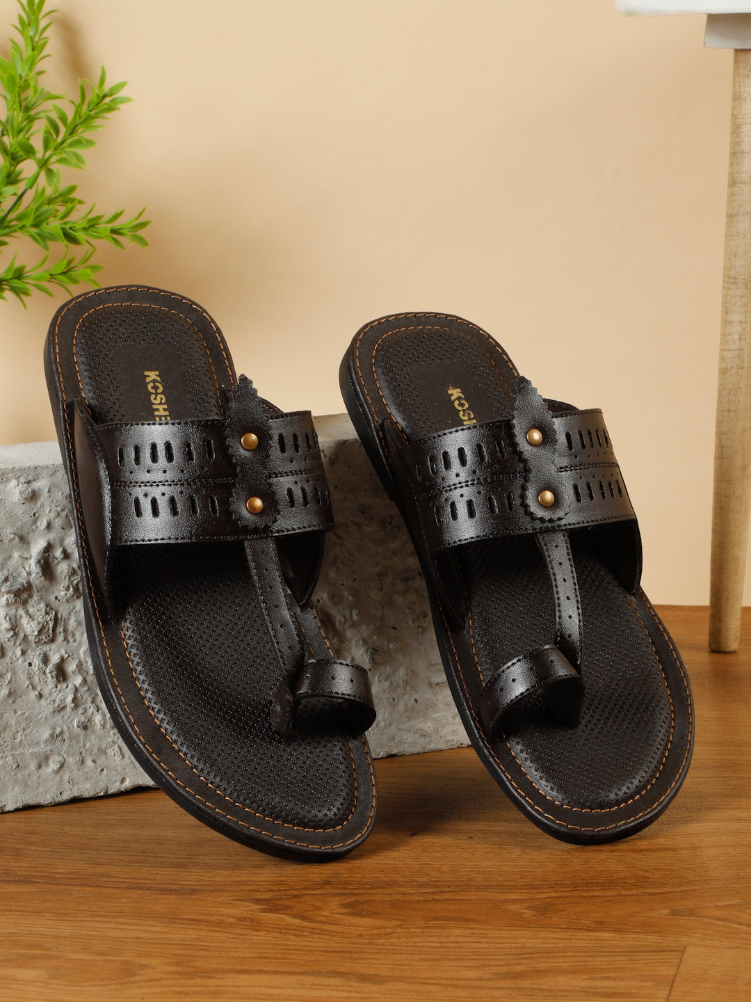 Kosher Brown Men's formal slipper
