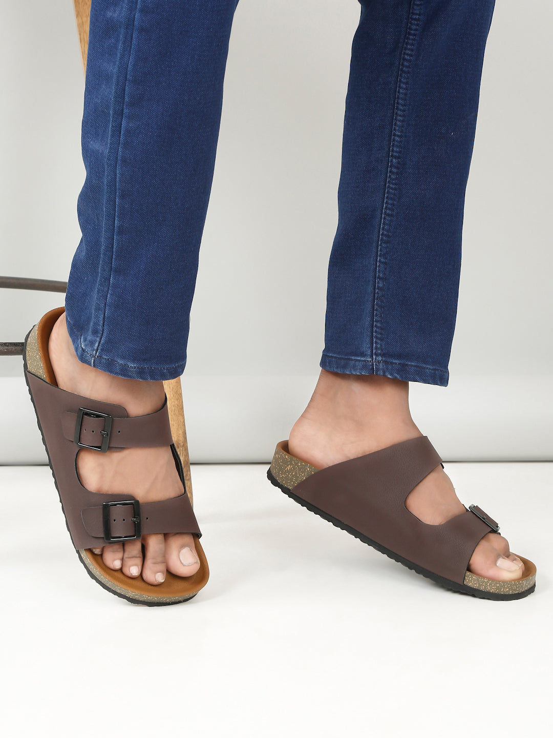Kosher Brown Casual Sandal For Men