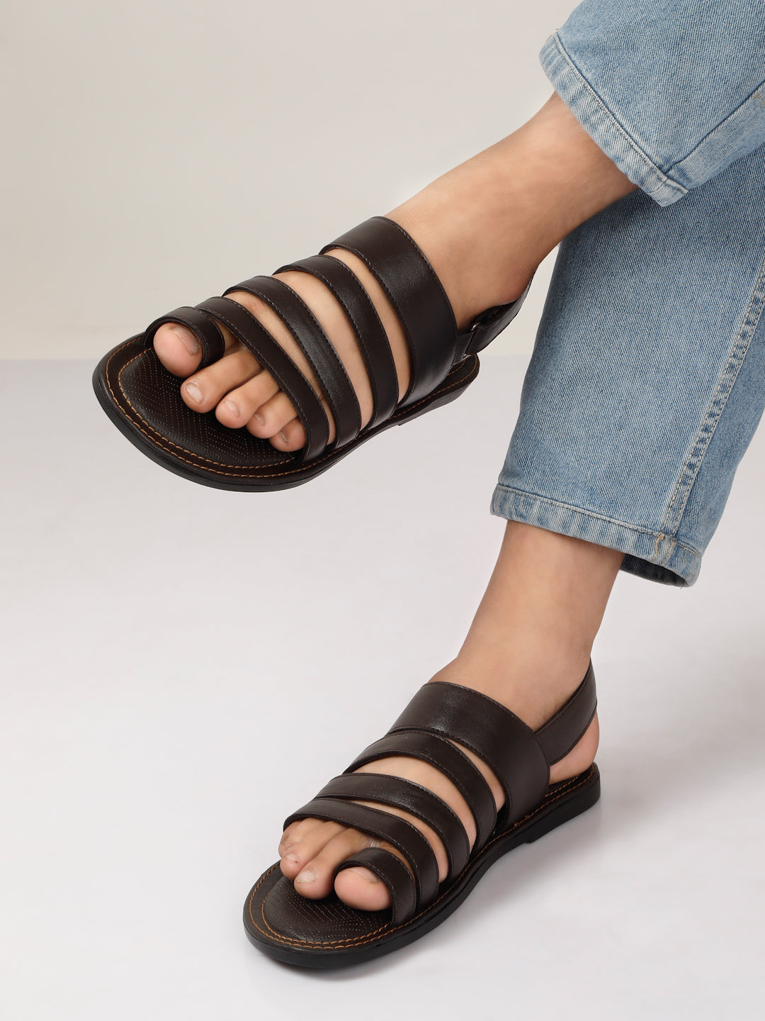Kosher Brown Men's formal sandal