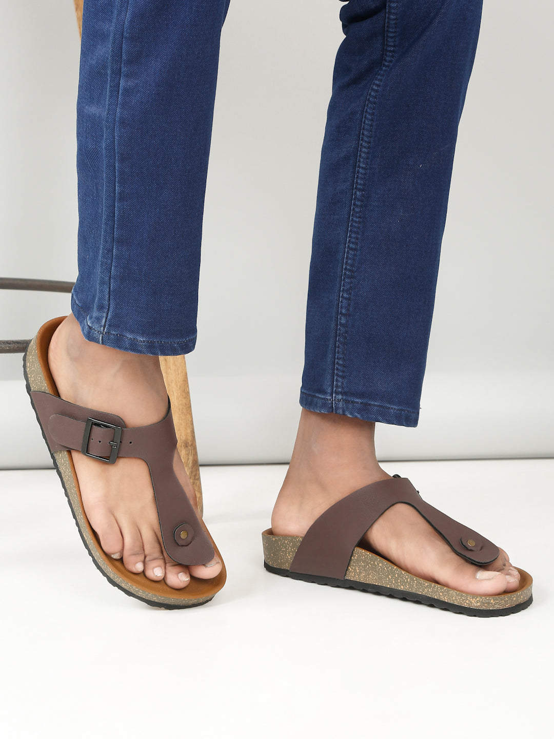 Kosher Brown Color Causal Sandal For Men, Slipper