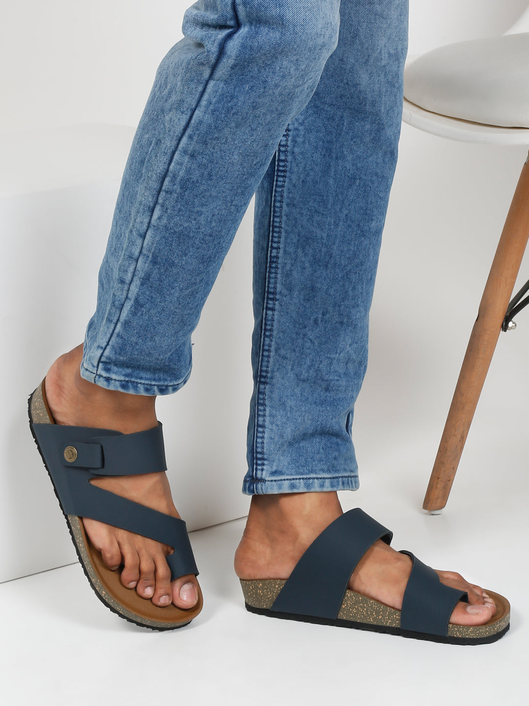 Kosher navy color casual slipper