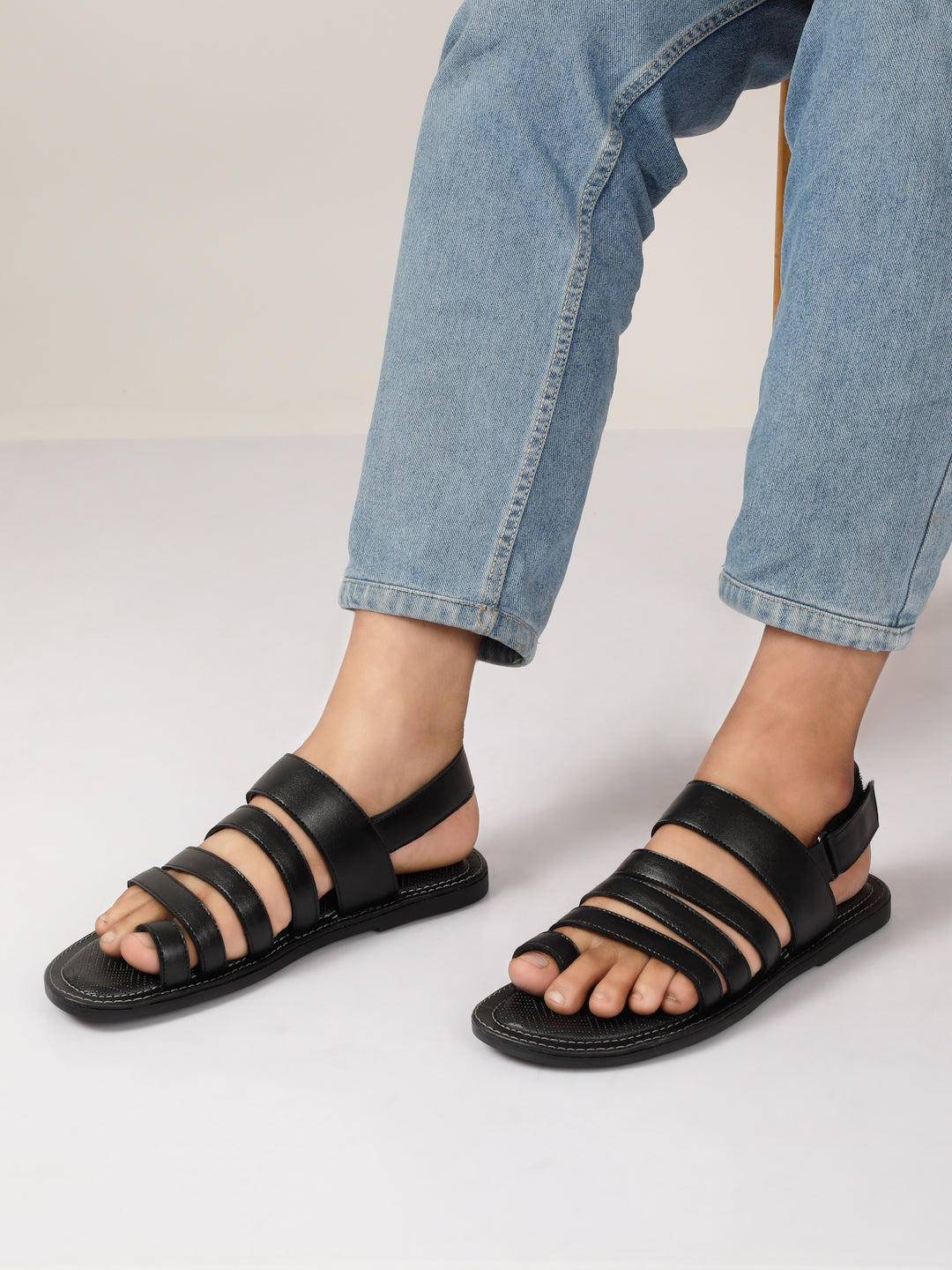 Kosher Black Men's formal sandal