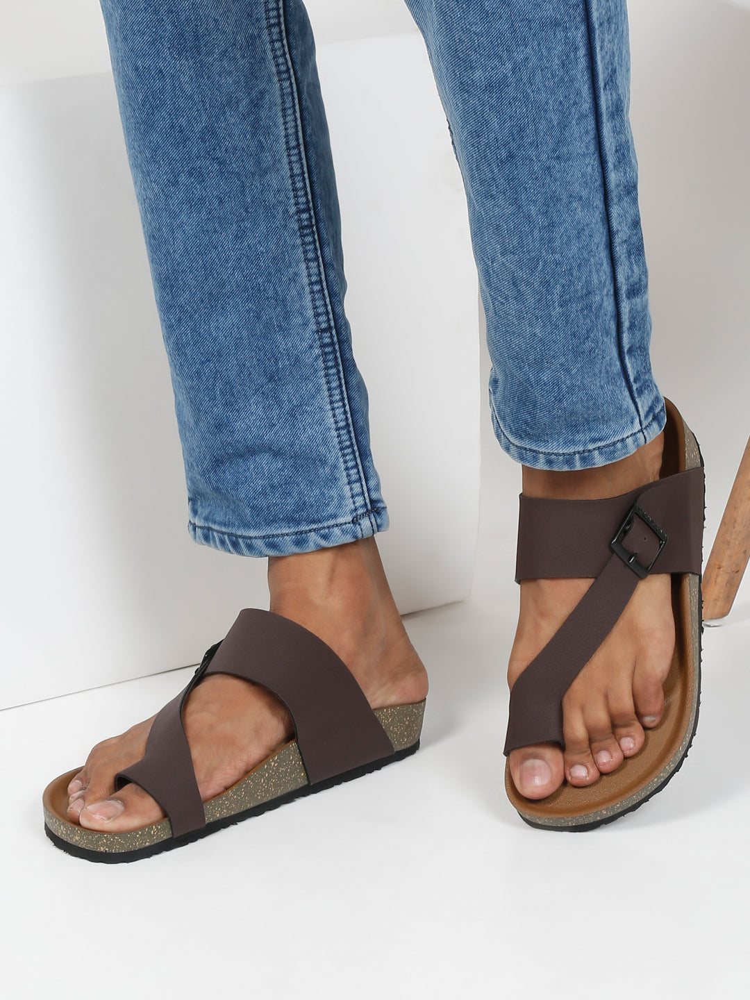 Kosher Brown Color Men's Casual Sandal, Slipper