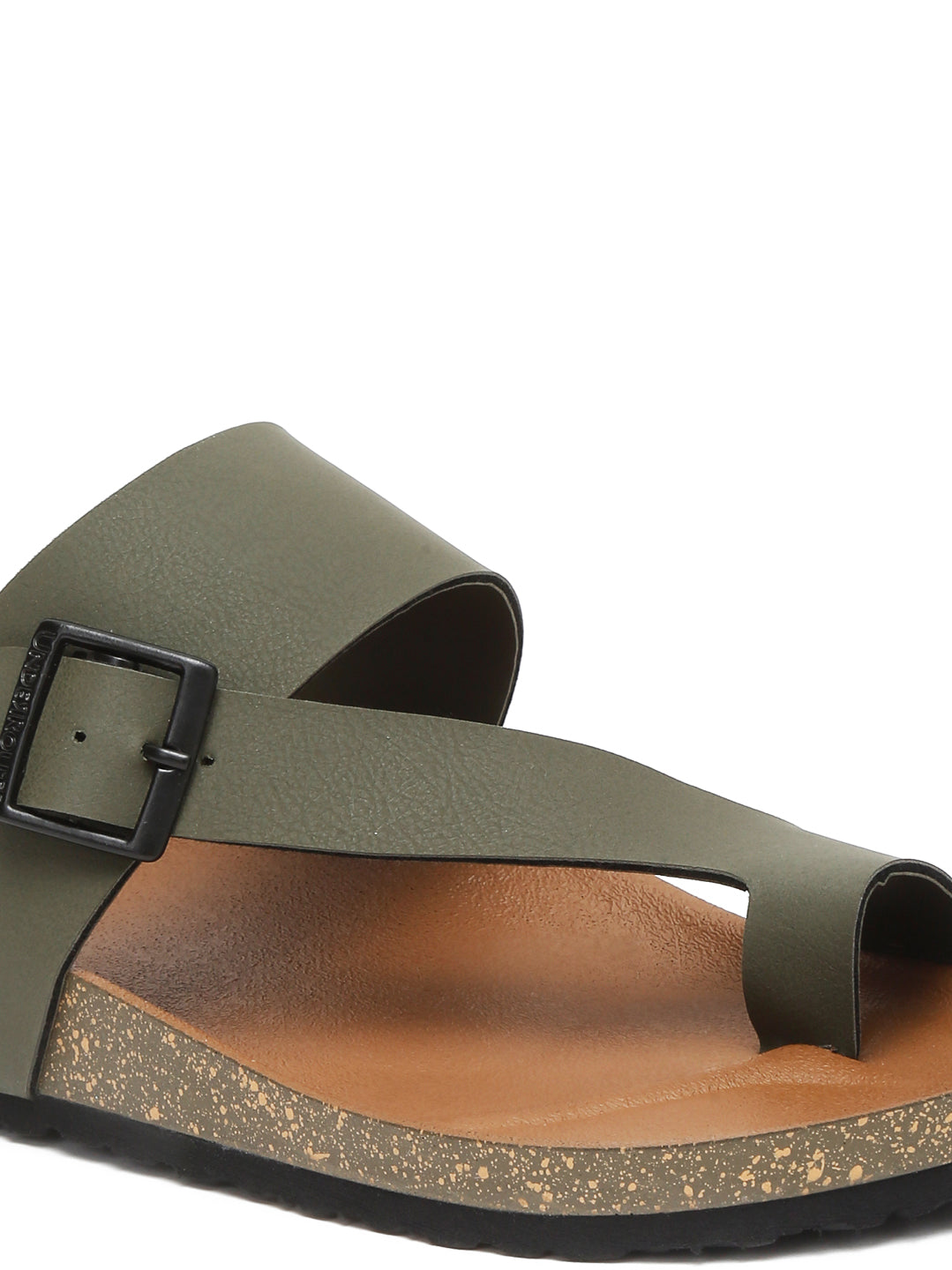 Kosher Olive Color Men's Casual Sandal, Slipper