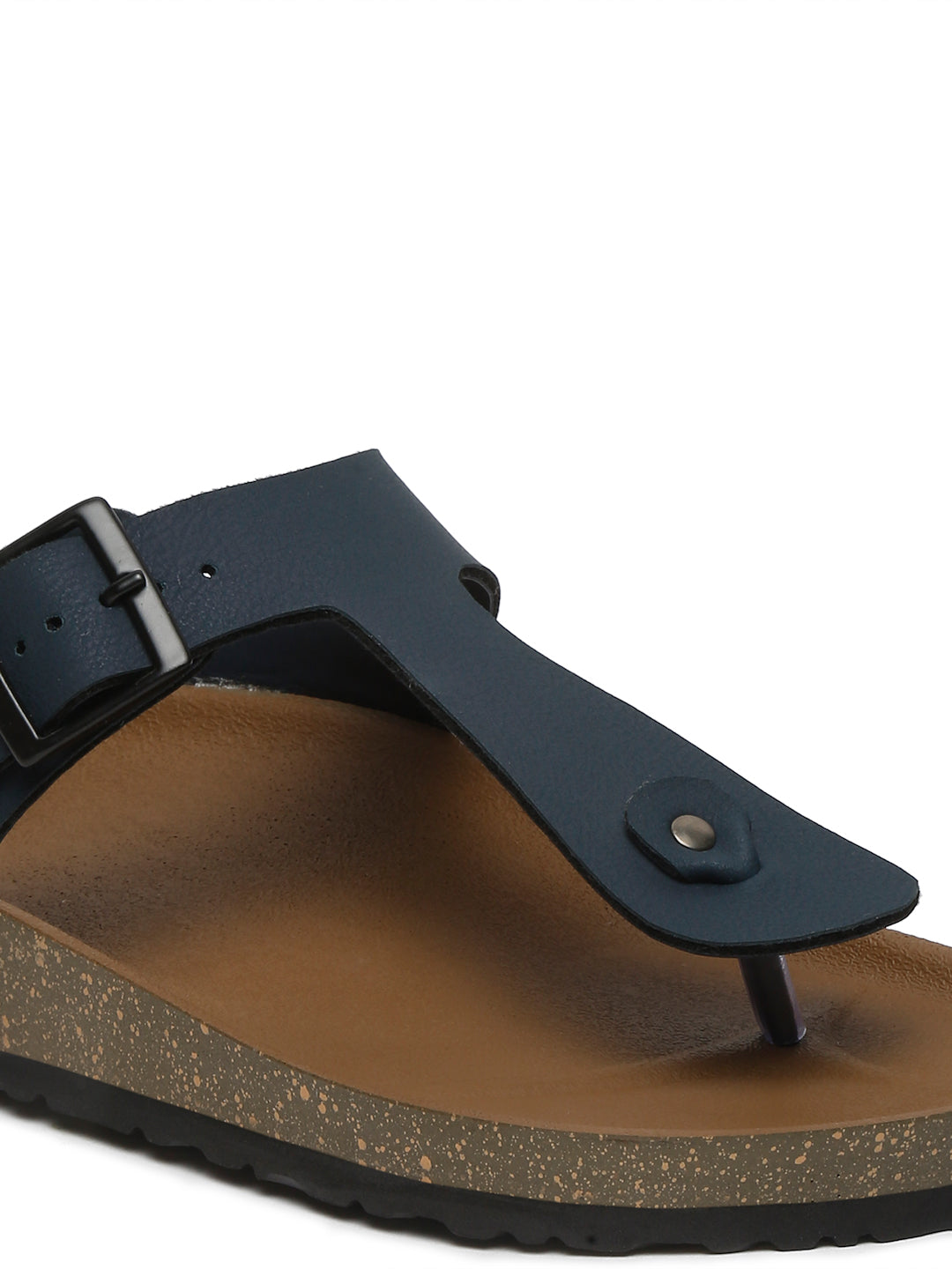 Kosher Navy Color Men's Casual Sandal, Slipper
