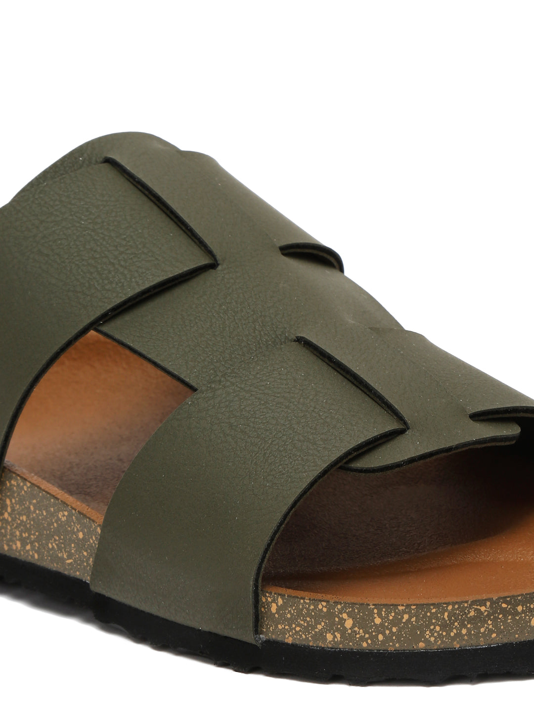 Kosher olive color casual slipper