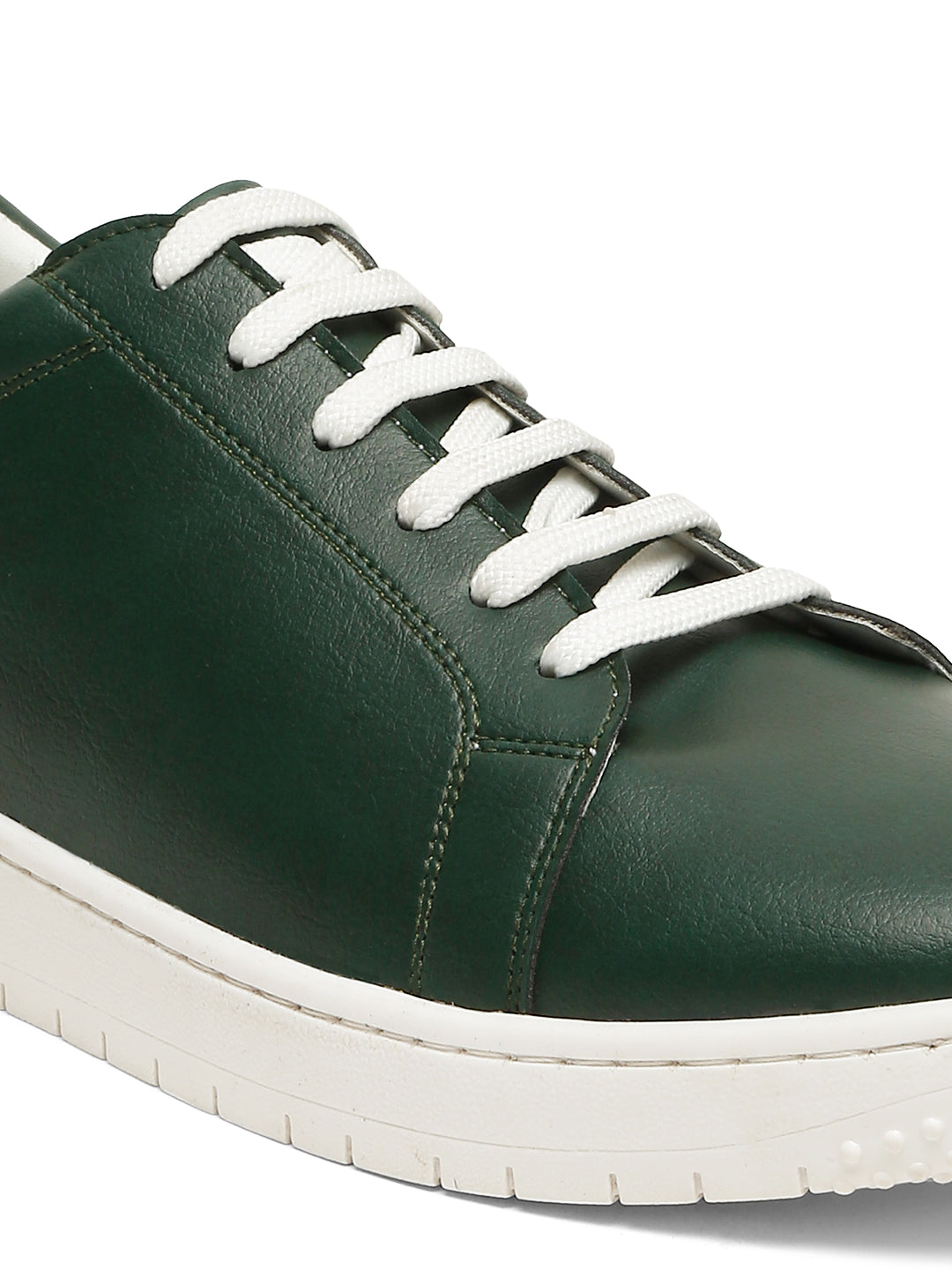 Kosher Green Color Lace-up Men's Casual Sneaker Shoes