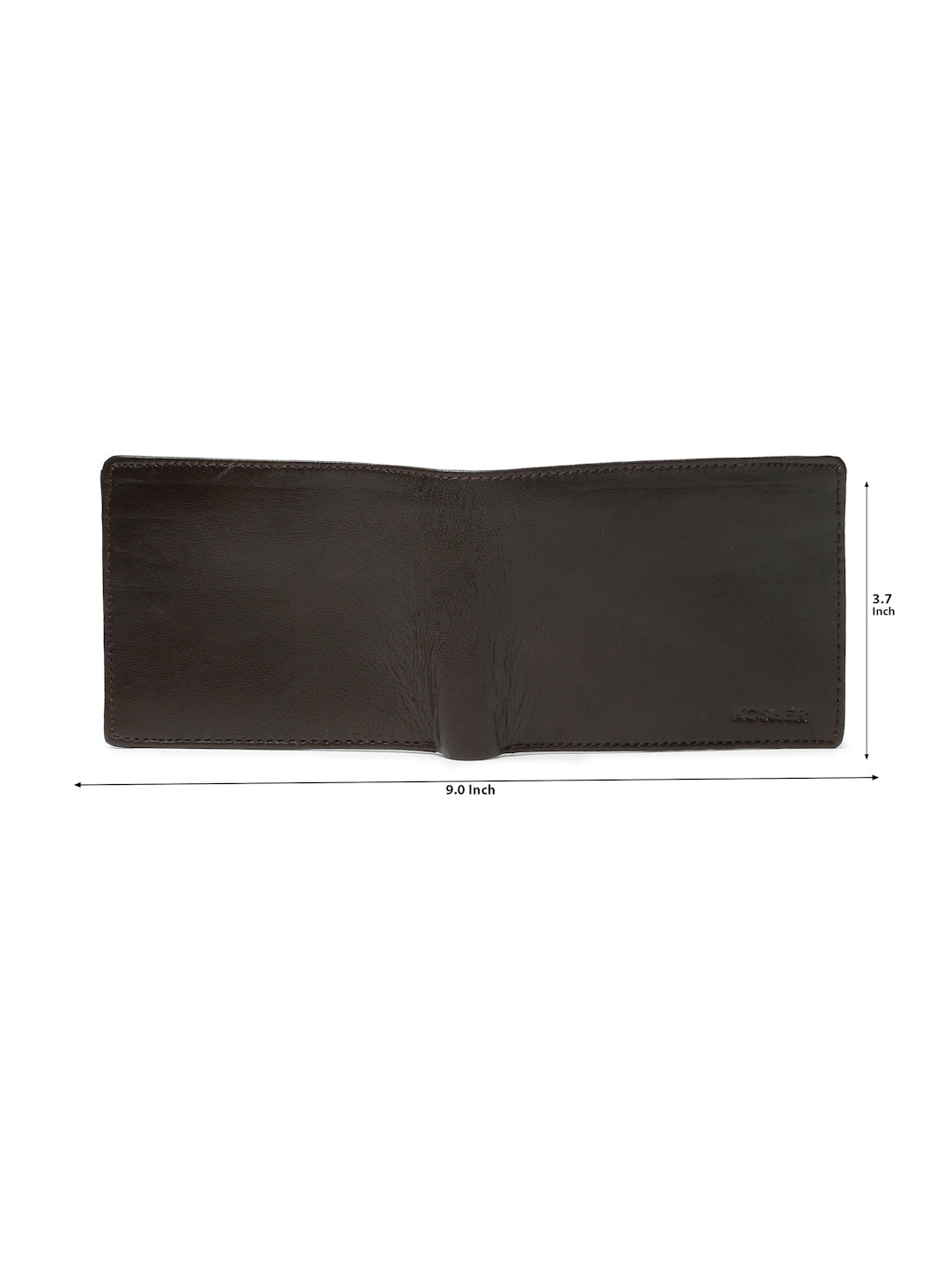 KOSHER BrownColor Men's Genuine Leather Bi-Fold Wallet Slim Design With Card Slots & ID Window