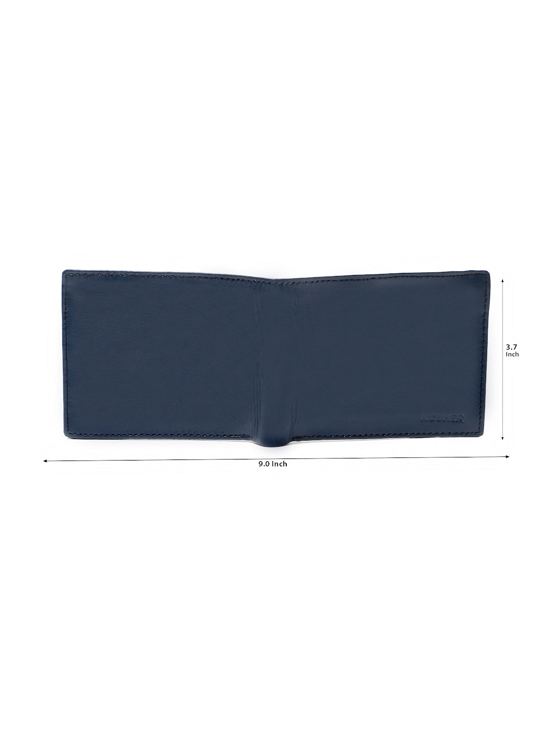 KOSHER Blue Color Men's Genuine Leather Bi-Fold Wallet Slim Design With Card Slots & ID Window