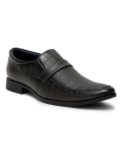 Kosher Grey Color Slip on Formal Shoes