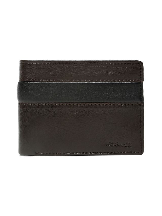 KOSHER Brown Color Premium Soft Leather With Zipp Coin Pocket Wallet for Men's