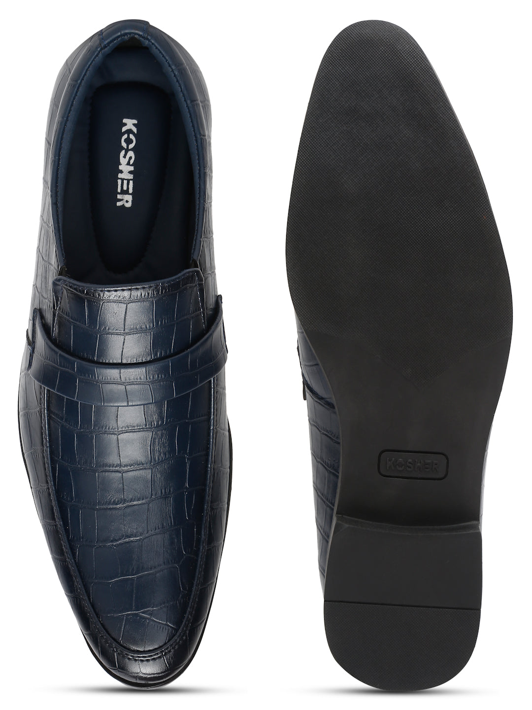 Kosher Blue Color Slip on Formal Shoes