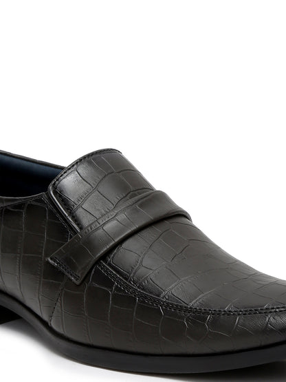 Kosher Grey Color Slip on Formal Shoes