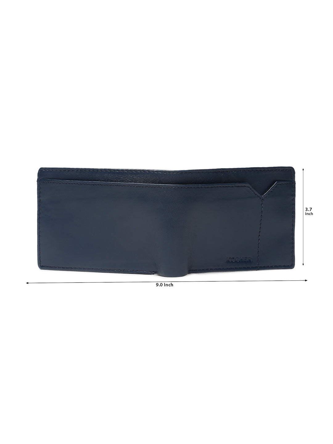KOSHER Blue Color V Strap Premium Leather Wallet With Tich Button Coin Pocket Wallet For Men's