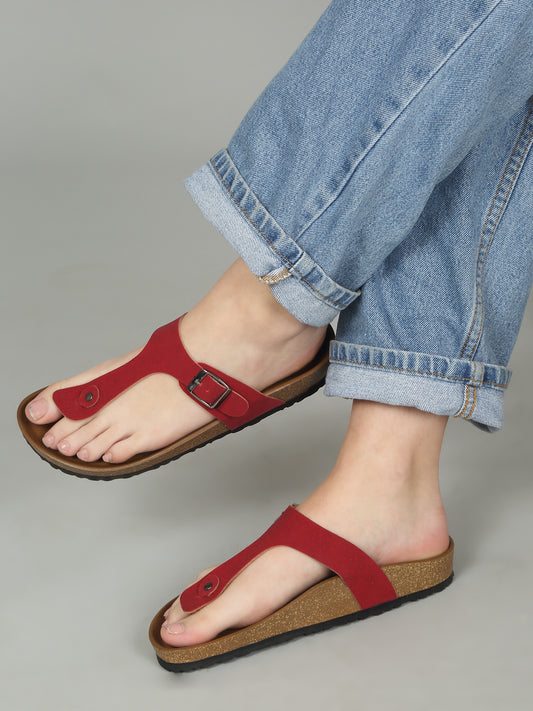 Kosher Red Women,s casual slipper