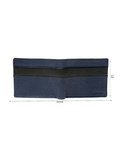 KOSHER Blue Color Premium Soft Leather With Zipp Coin Pocket Wallet for Men's