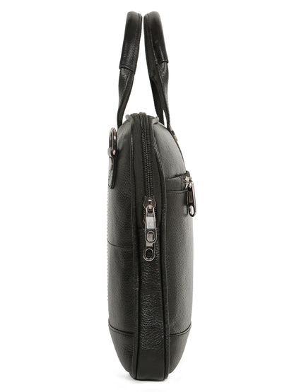 KOSHER Black Color Premium Genuine Leather Bag – Stylish, Spacious & Durable for Men / Women