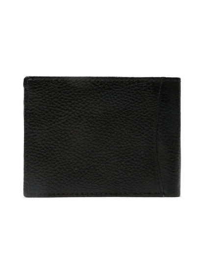 KOSHER Black Color Men,s Classic Bi-Fold Premium Leather Wallet with Coin Pocket & Rear Slip Pocket For Card Slots