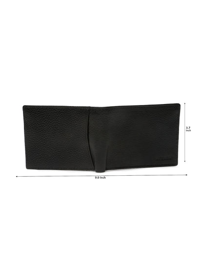 KOSHER Black Color Men,s Classic Bi-Fold Premium Leather Wallet with Coin Pocket & Rear Slip Pocket For Card Slots