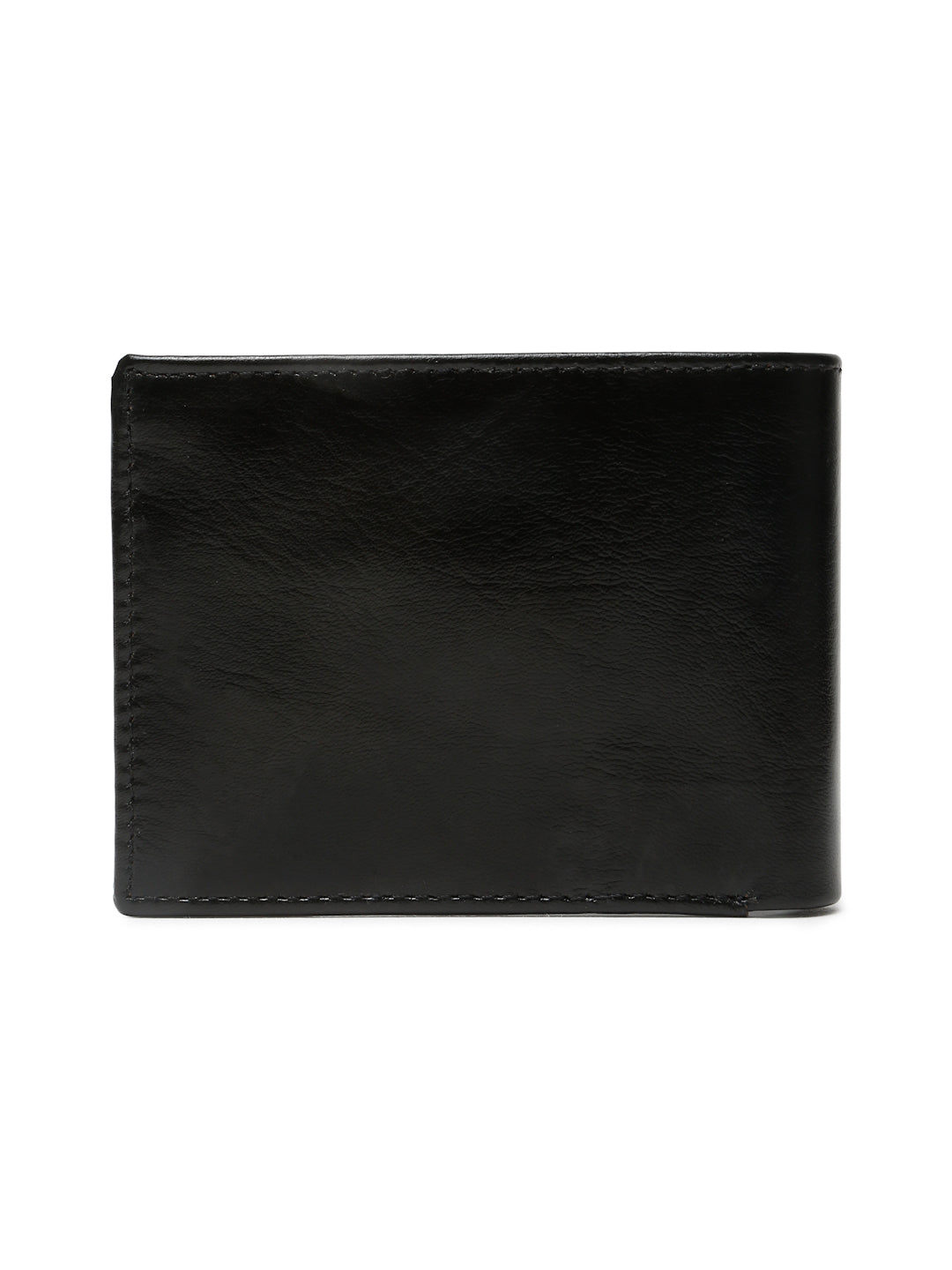 KOSHER Black Color Vintage-Style Genuine Leather Bi-Fold Men's Wallet With Removable Metro Card Holder Sleeve