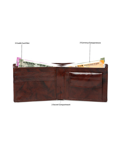 KOSHER Black Color Vintage-Style Genuine Leather Bi-Fold Men's Wallet With Removable Metro Card Holder Sleeve (Copy)