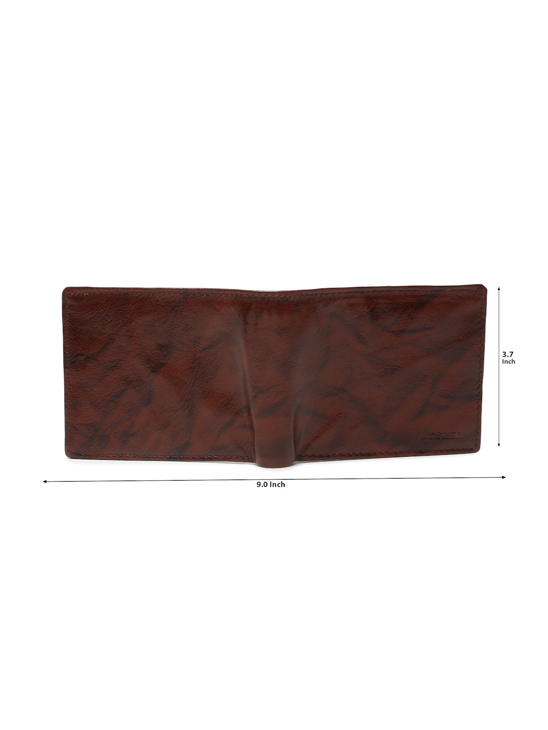 KOSHER Brown Color Men's Classic Bi-Fold Leather Wallet With Flap ID Card Window And Multiple Card Slots