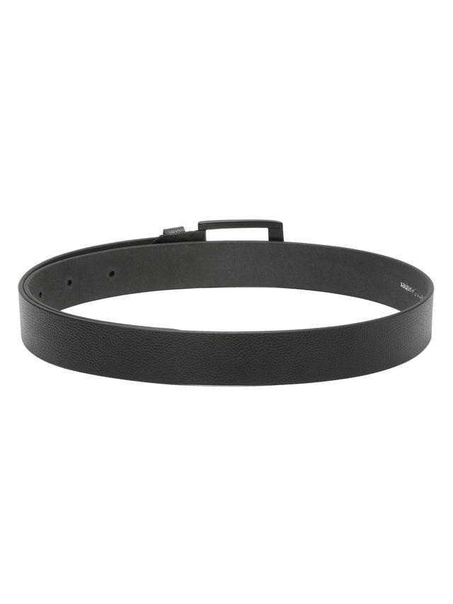 KOSHER Black Color Men's Classic NDM Genuine Leather Belt with Matte Black Buckle