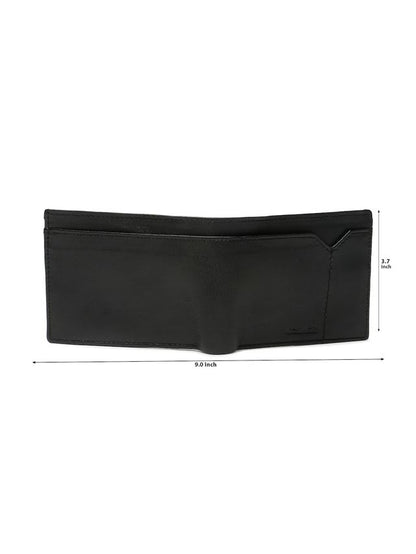 KOSHER Black Color V Strap Premium Leather Wallet With Tich Button Coin Pocket Wallet For Men's