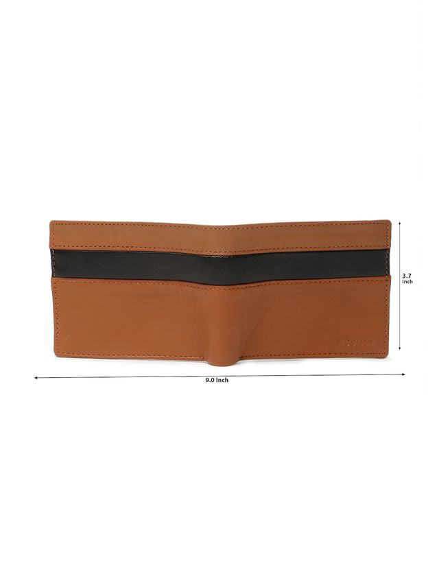 KOSHER Tan Color Premium Soft Leather With Zipp Coin Pocket Wallet for Men's