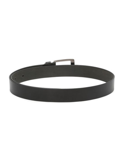 KOSHER Black Color Men's Textured Genuine Leather Belt With Antiqe Finish Buckle – Elegant Textured Finish Belt