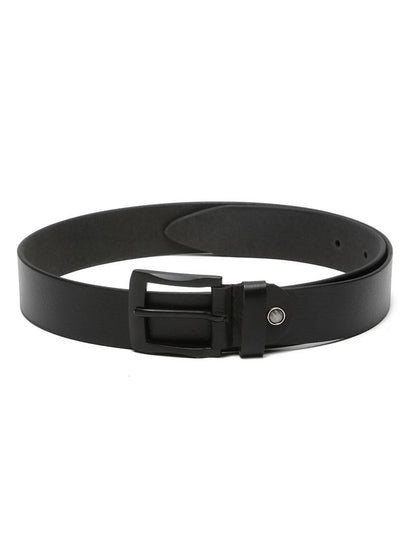 KOSHER Black Color Men's Genuine NDM Leather Belt With Matte Black Buckle – Classic Formal & Casual Wear