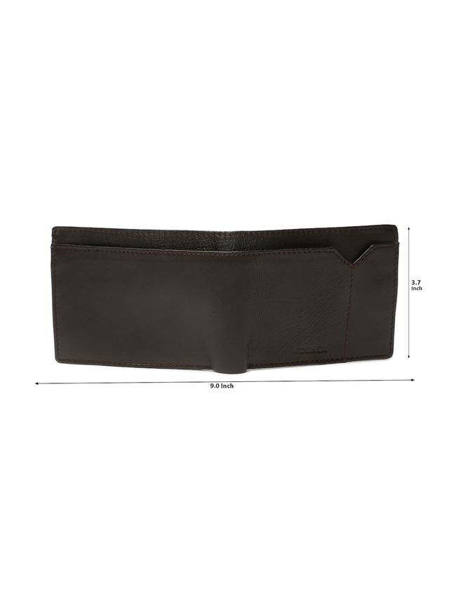 KOSHER Brown Color v Strap Premium Leather Wallet with tich button coin pocket wallet for men's