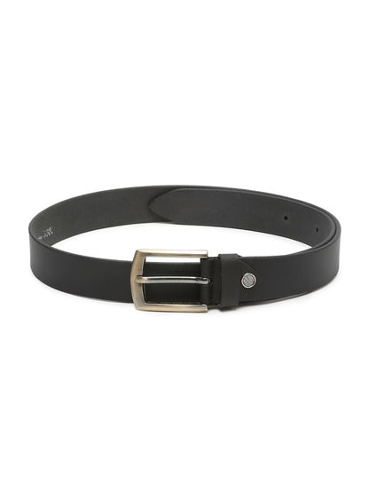KOSHER Black Color Men's Genuine Leather Belt with Antique Brass Finish-Buckle