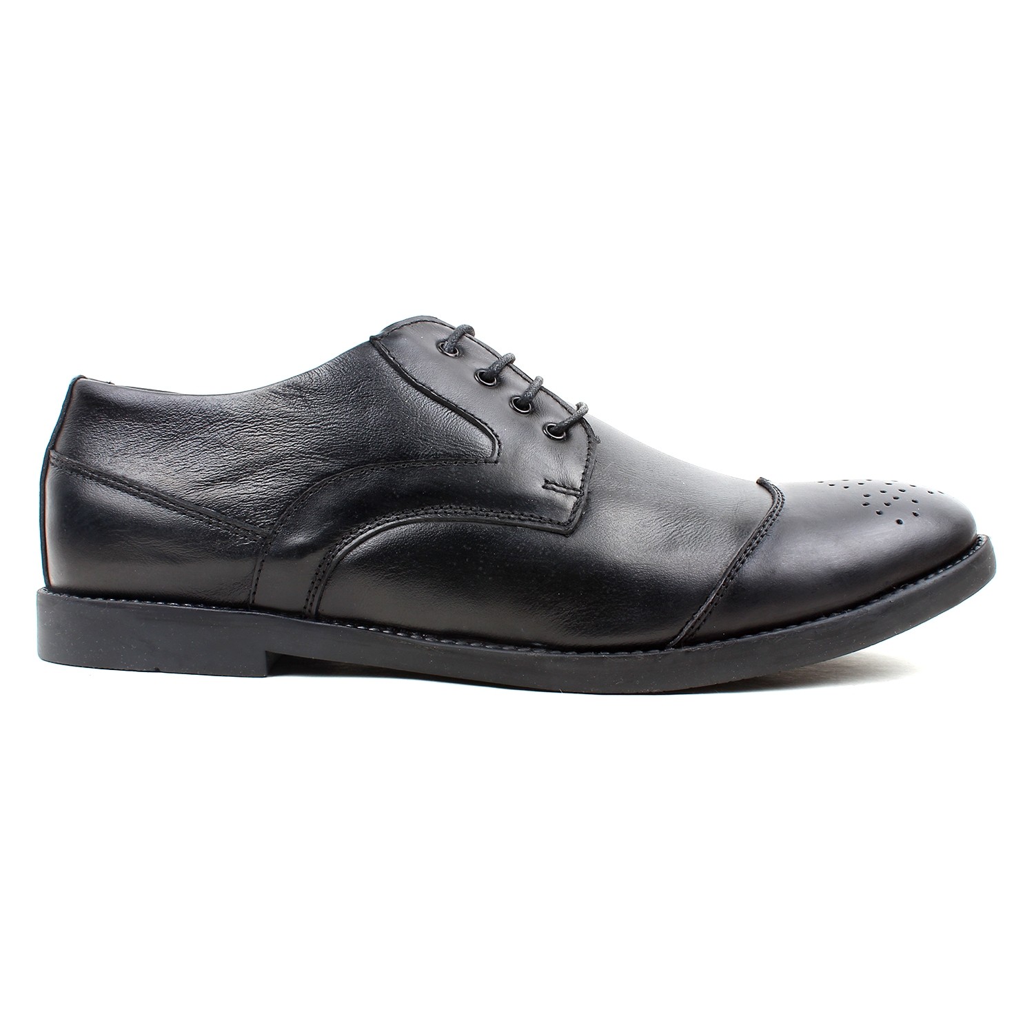Kosher Leather Black Shoe Men